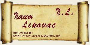Naum Lipovac vizit kartica